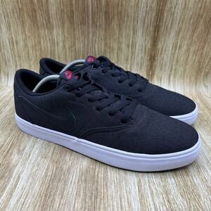 Nike SB Check Solar Men's Size 11.5 Canvas Black White Shoes Sneakers 843896-007